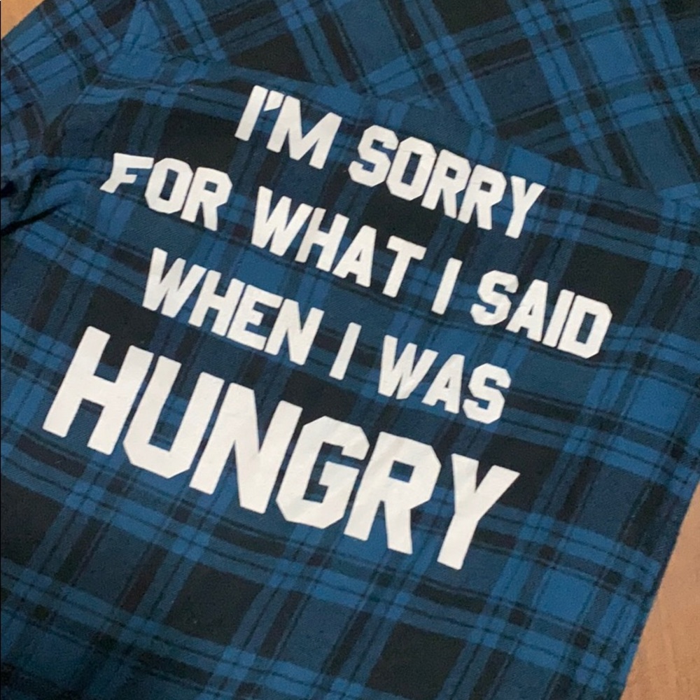 Jac Vanek blue flannel